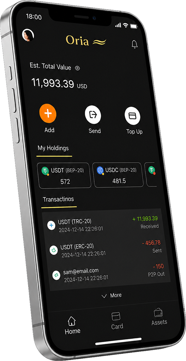 Oria app feature preview